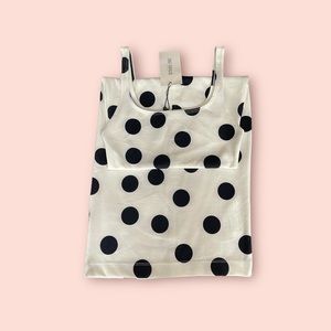ZARA BLACK & WHITE POLKA DOT MIDI DRESS